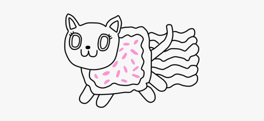 Cat Nyan Pop Tart - Cartoon, HD Png Download, Free Download