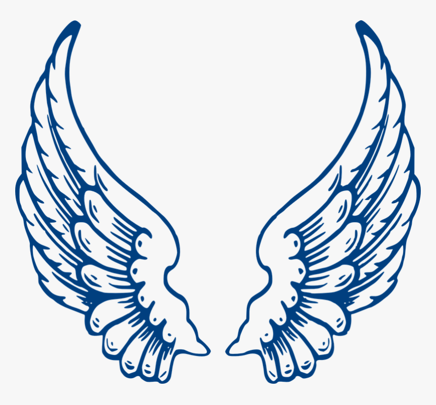 Angel, Wings, Blue, Feathers, Spread - Angel Wings, HD Png Download, Free Download