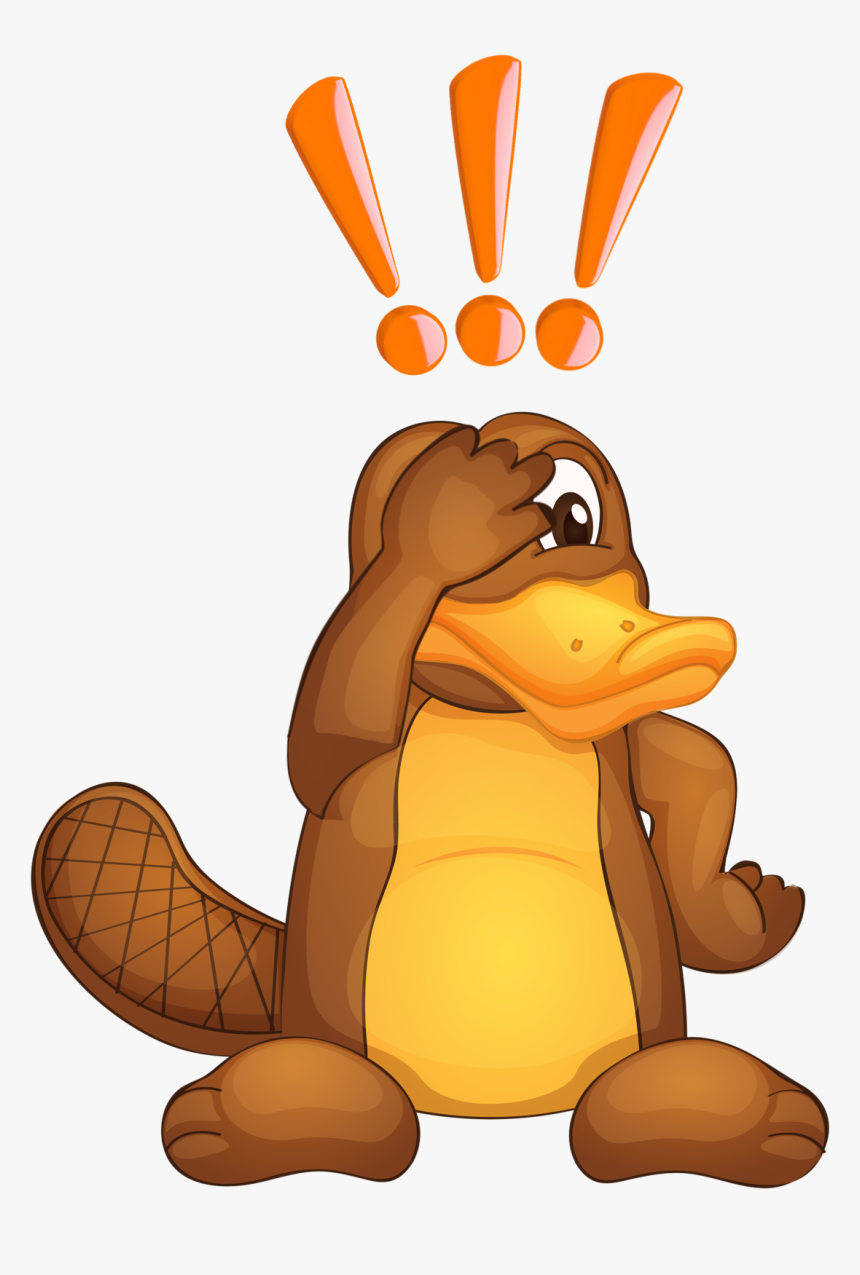 Platypus Exclamation Cartoon Duck Billed Platypus - Platypus Wombat Stew, HD Png Download, Free Download