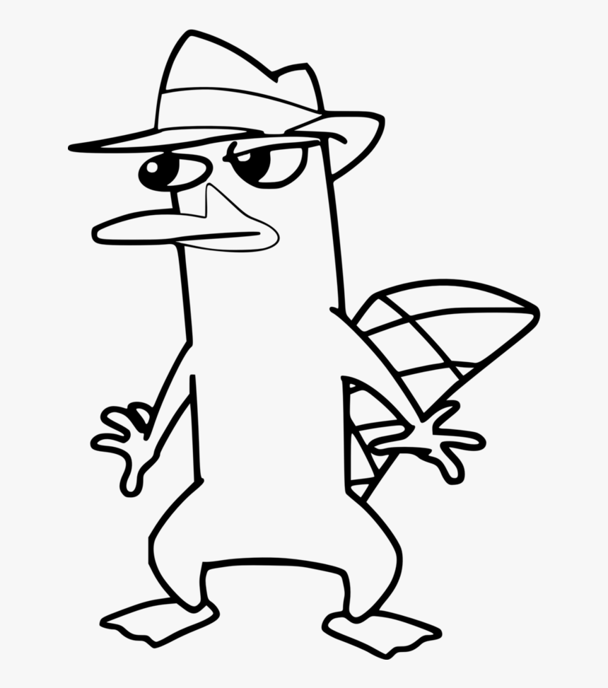 Platypus Clipart Gambar - Perry The Platypus Coloring Page, HD Png Download, Free Download