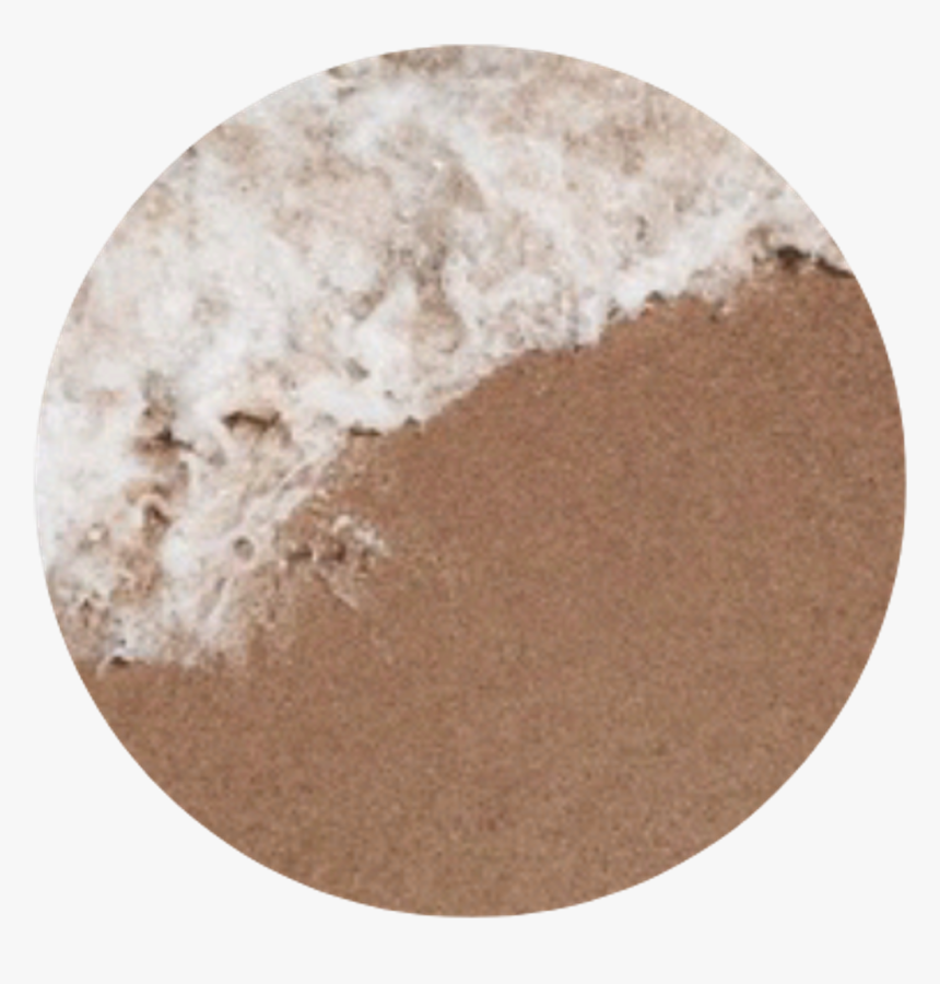 Sand Beach Brown Sea Waves Circle Aesthetic Aestheticci - Pastel Brown Aesthetic Background, HD Png Download, Free Download