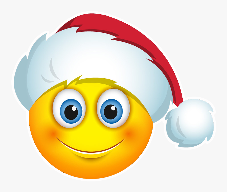 Christmas Emoji Png - Emoji Santa Hat, Transparent Png, Free Download