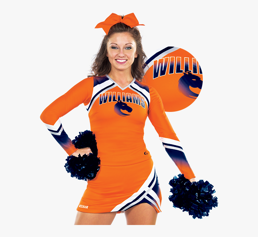 Cheerleader Uniform Ultrafuse Sublimation Layout Uniform - Orange Cheerleader Uniform, HD Png Download, Free Download