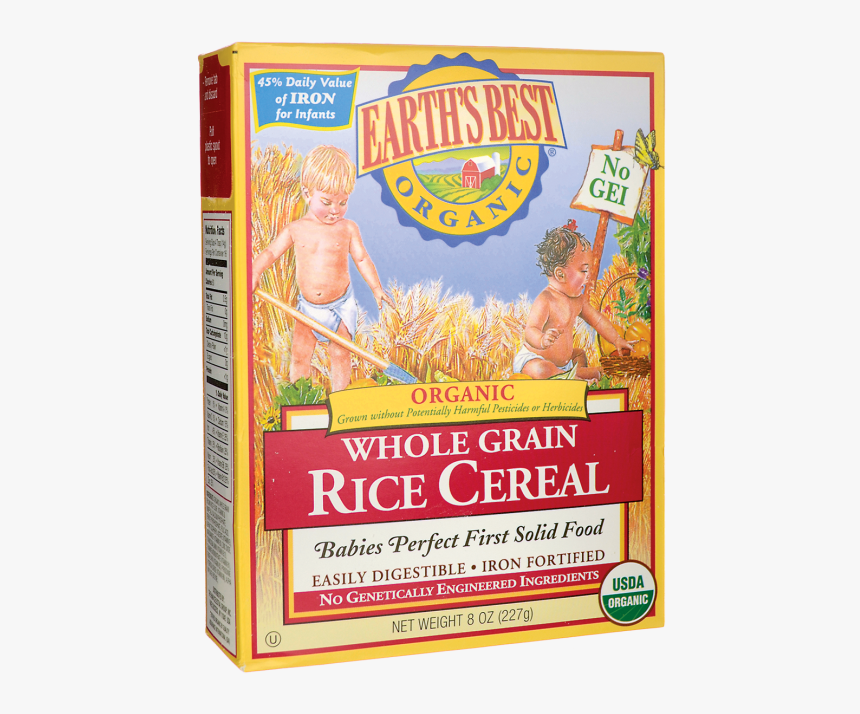 Earth 039 S Best Organic Whole Grain Rice Cereal 8 - Organic Baby Cereal Earth's Best, HD Png Download, Free Download