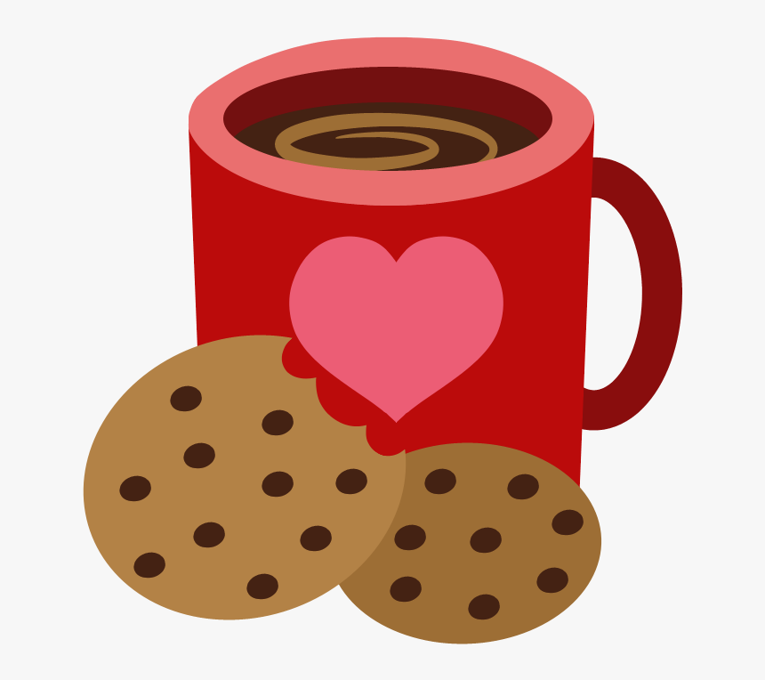 Mug Clipart Coffee Biscuit - Mug And Biscuits Clipart, HD Png Download, Free Download