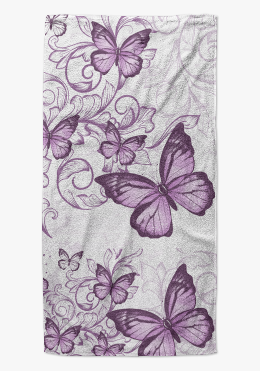 Purple Butterflies Beach Towel - Pieridae, HD Png Download, Free Download
