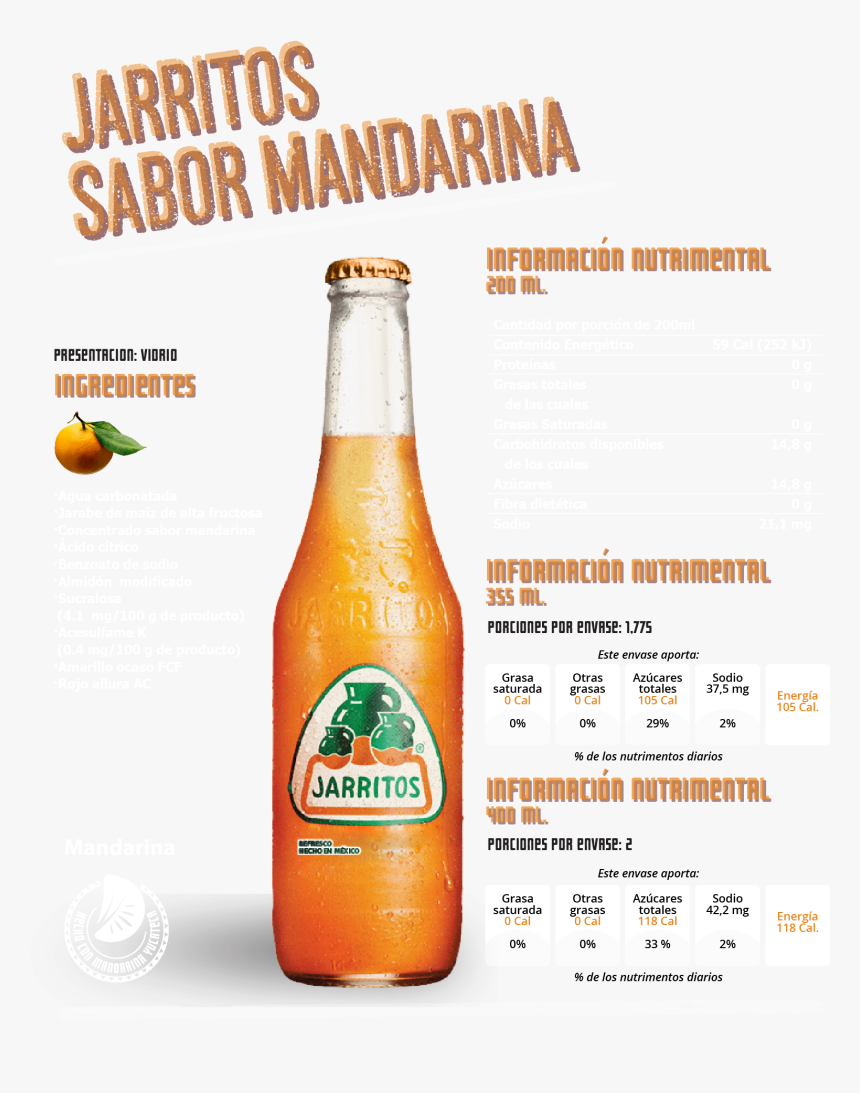 Jarritos , Png Download - Glass Bottle, Transparent Png, Free Download