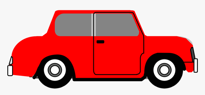 Red Car Clipart Car Automobile One Door Free Vector - Non Living Things Clipart, HD Png Download, Free Download