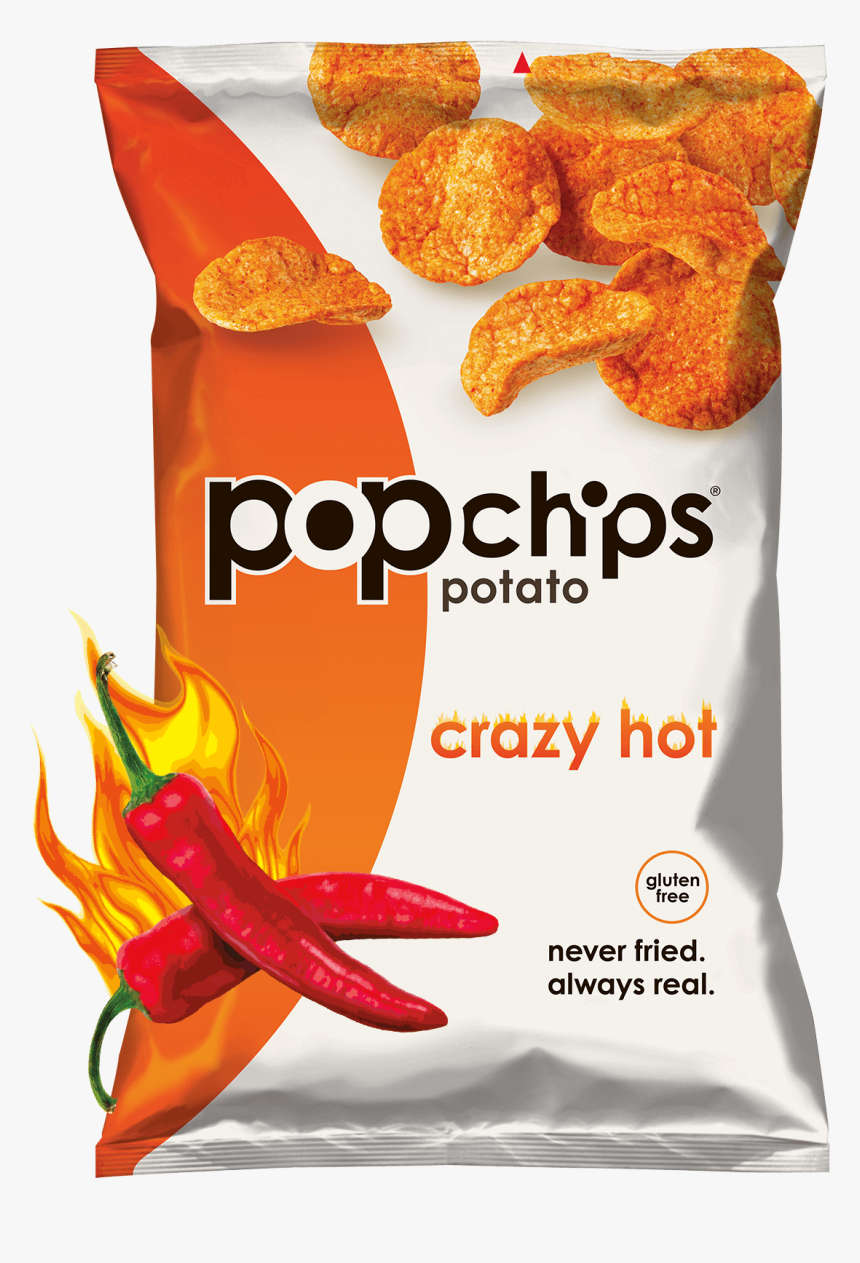 5oz Bag Of Crazy Hot Popchips - Sea Salt Pop Chips, HD Png Download, Free Download