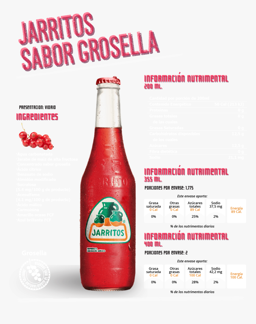 Información Nutrimental De Jarritos - Jarritos Informacion Nutrimental, HD Png Download, Free Download