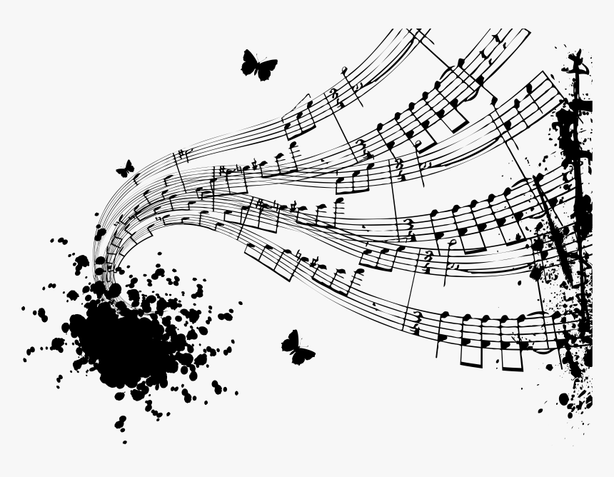 Musical Note Musical Theatre Black And White - Musical Art Png, T...