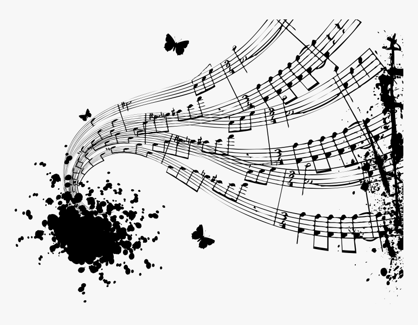 Musical Note Musical Theatre Black And White - Musical Art Png, Transparent Png, Free Download