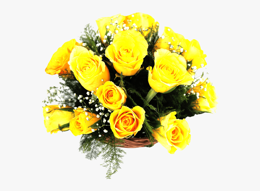 Yellow Rose Basket - Floribunda, HD Png Download, Free Download