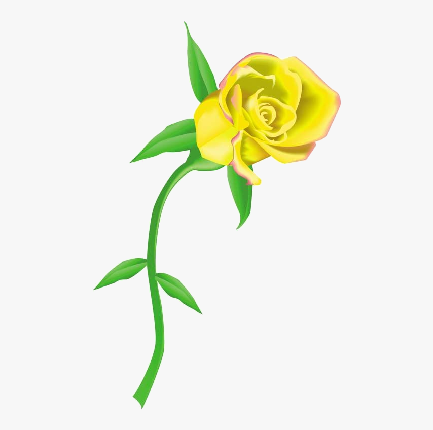 Rose Texas Yellow Cliparts Abeoncliparts Vectors Transparent - Yellow Rose Clipart Free, HD Png Download, Free Download
