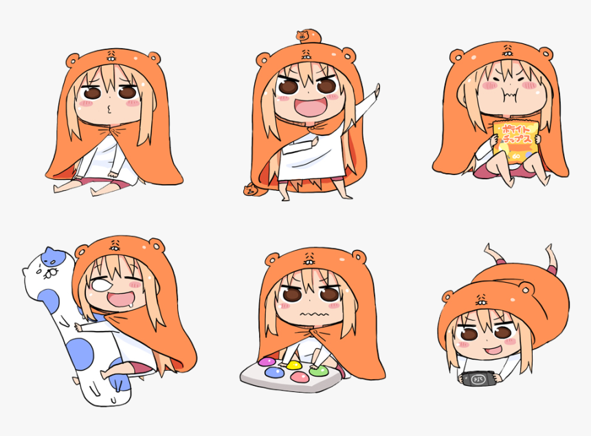 Cute Chibi Umaru Chan , Png Download - Kawaii Umaru Chan Stickers, Transparent Png, Free Download