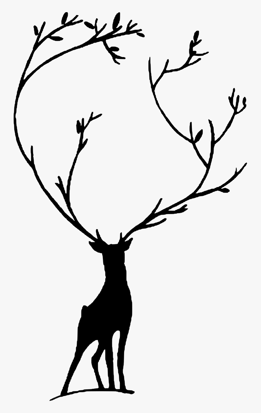 Transparent Jungle Tree Png - Deer In Jungle Drawing, Png Download, Free Download