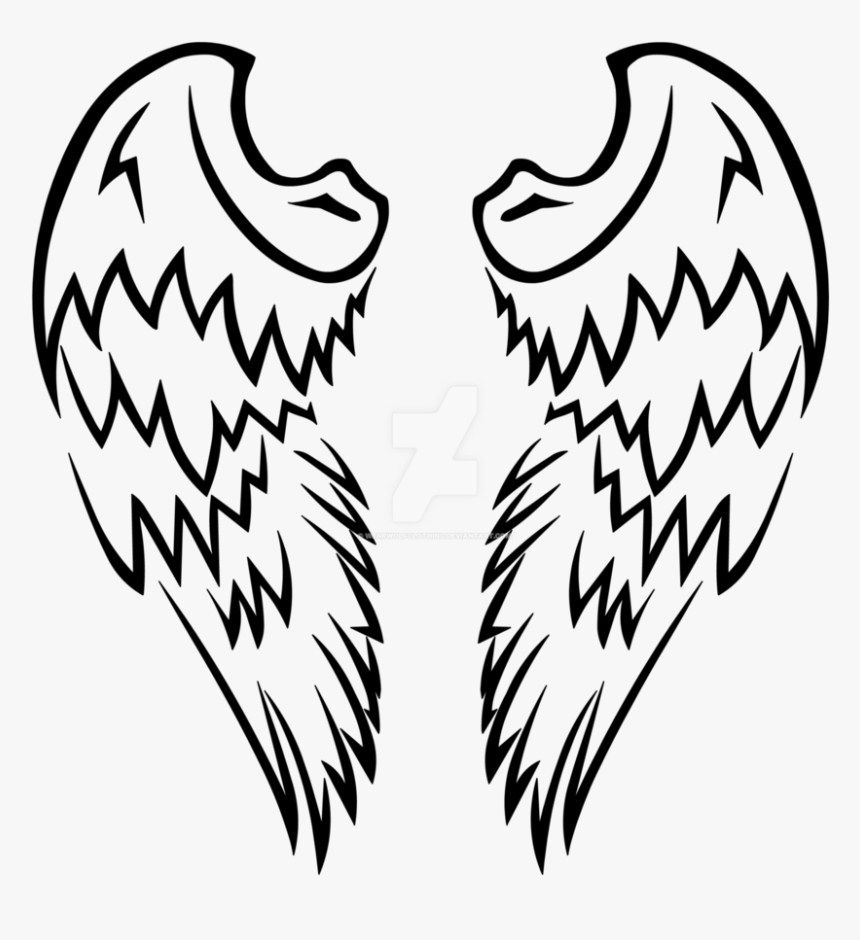 Angel Wings Tattoo Design By Wearwolfclothing On - Vector Angel Wings Png, Transparent Png, Free Download