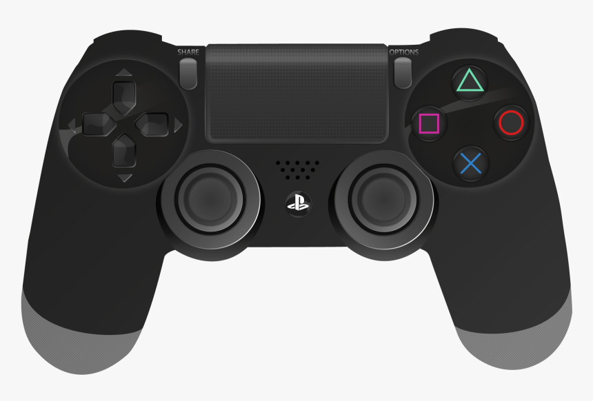 Controller Clipart Playstation 4 Controller - Dualshock 4 Png Art, Transparent Png, Free Download