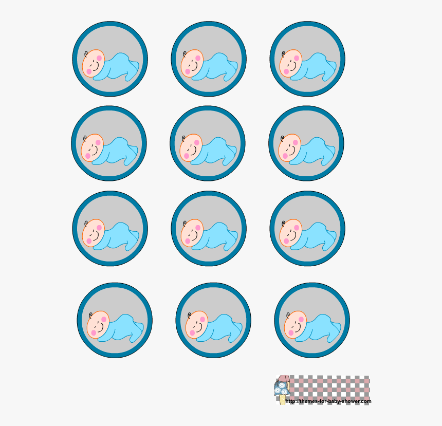 Cute Round Labels For Boy Baby Shower - Printable Baby Boy Shower, HD Png Download, Free Download