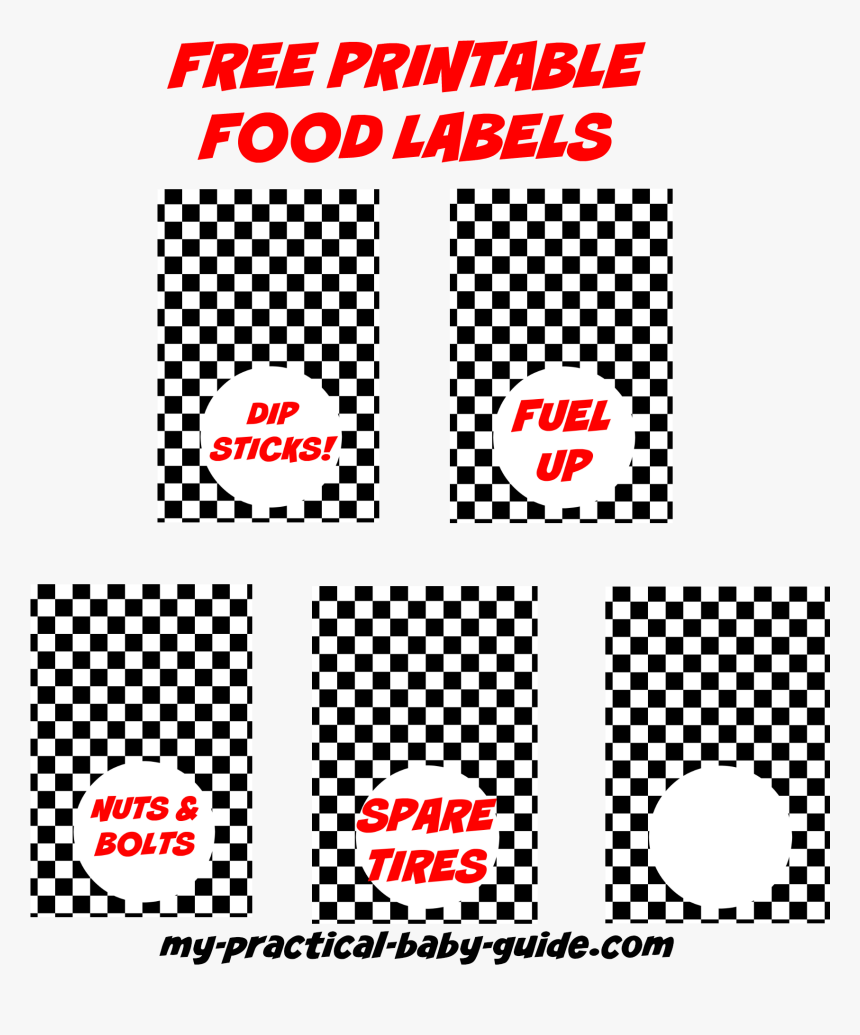 Free Printable Car Birthday Food Labels Free Printable Race Car Food Labels Hd Png Download Kindpng