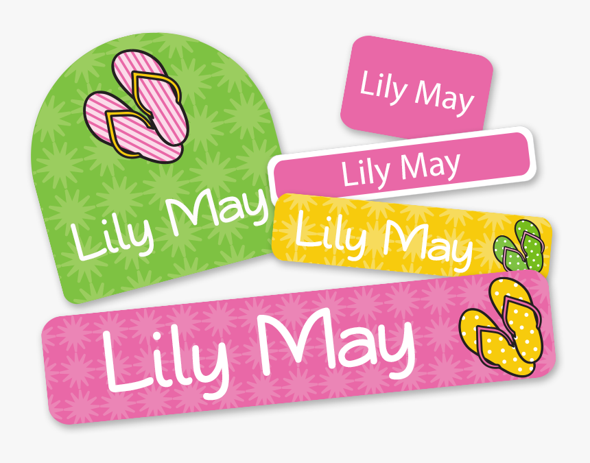 Kids School Labels With Flip Flops - Paper Product, HD Png Download, Free Download