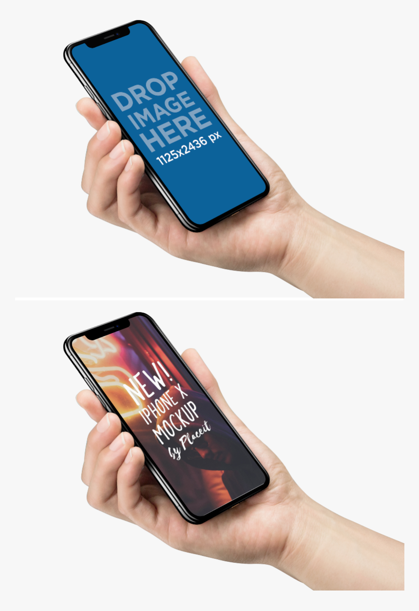 Iphone In Hand Mockup Png, Transparent Png, Free Download