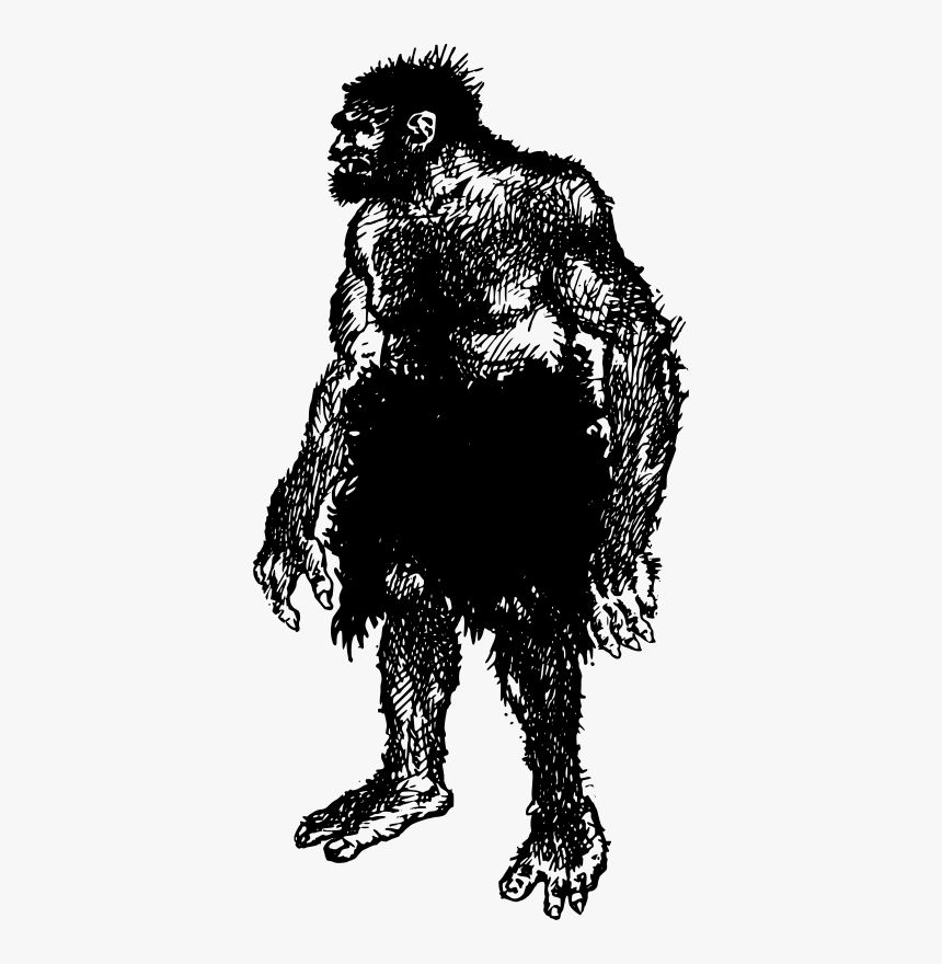 Caveman - Neanderthal Silhouette, HD Png Download, Free Download