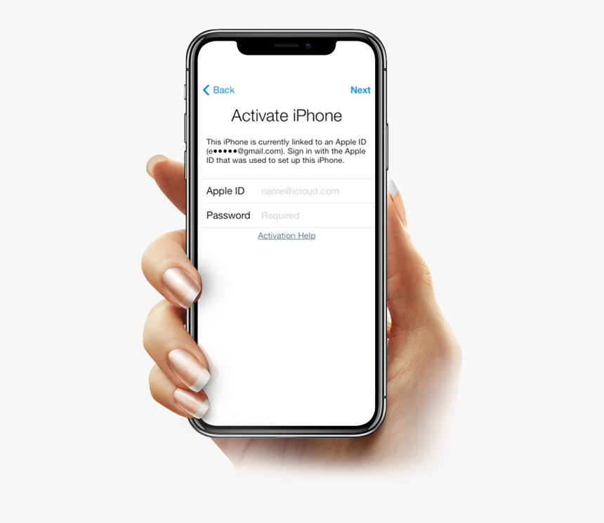 Woman Holding Iphone X Activation Lock Screeenshot - Iphone X Activation Lock, HD Png Download, Free Download