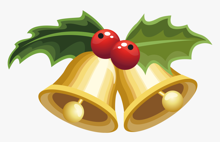 Christmas Bells With Mistletoe Png Clipart Image​ - Christmas Mistletoe Clipart, Transparent Png, Free Download