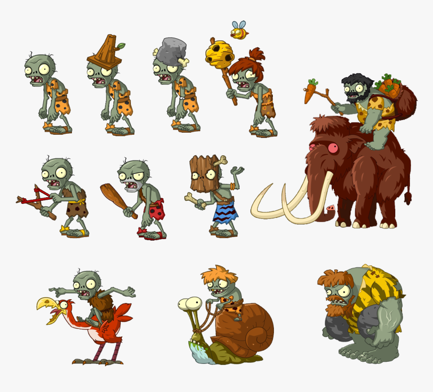 Plants Vs Zombies Caveman , Png Download - Plants Vs Zombies 2 Primitive Zombie, Transparent Png, Free Download