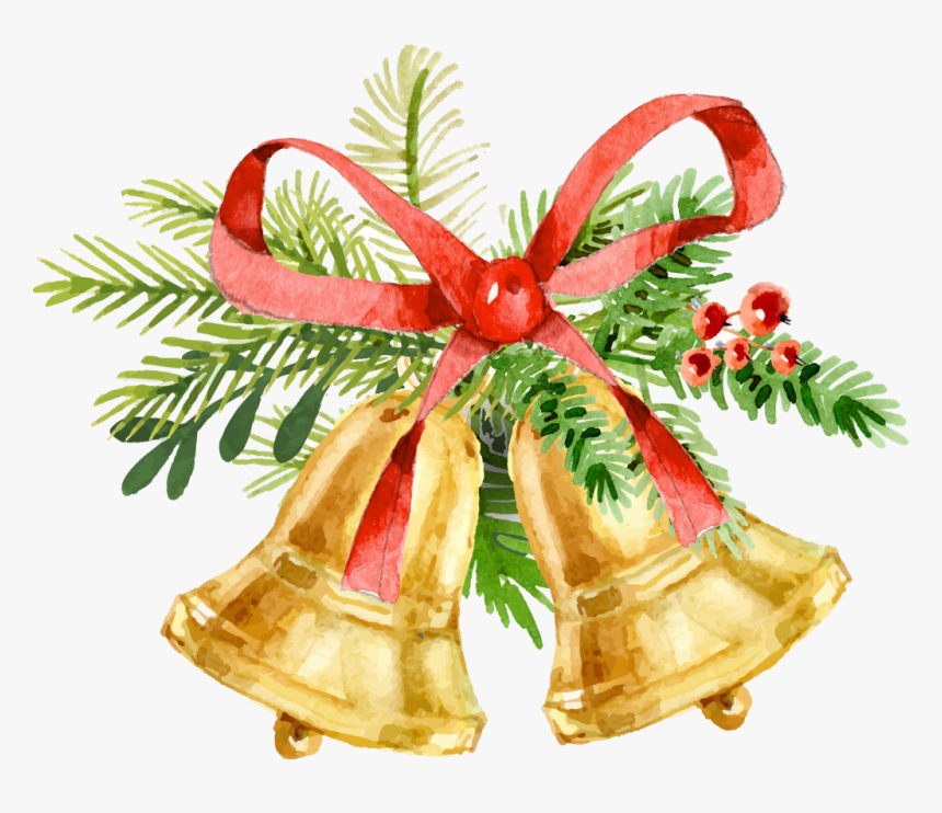 #christmas #watercolour #watercolor #ftestickers # - Handbell, HD Png Download, Free Download