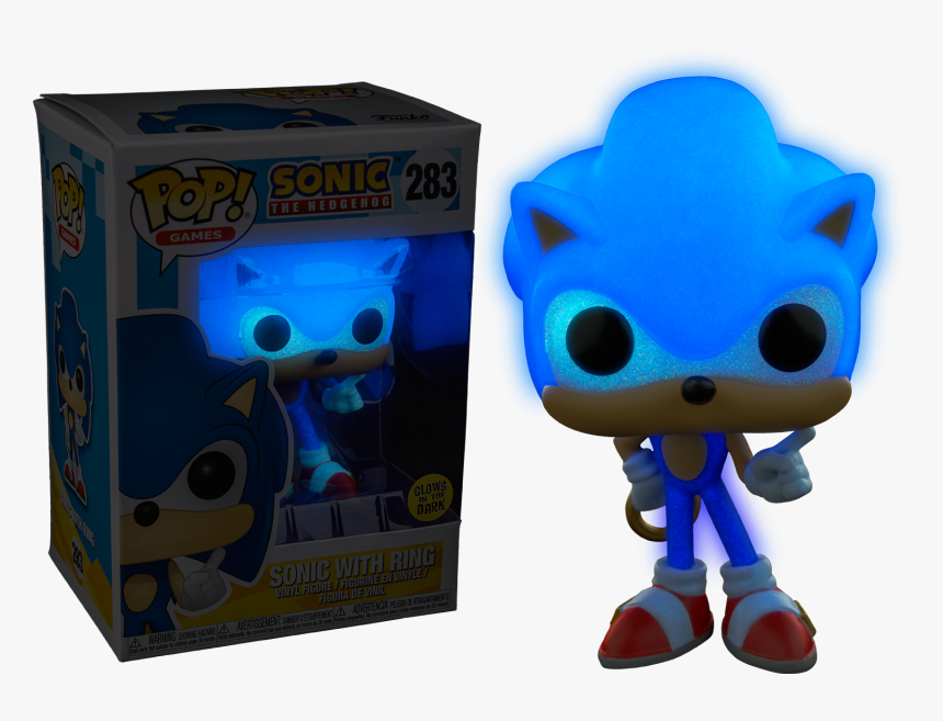 Funko Pop Sonic Glow In The Dark, HD Png Download, Free Download