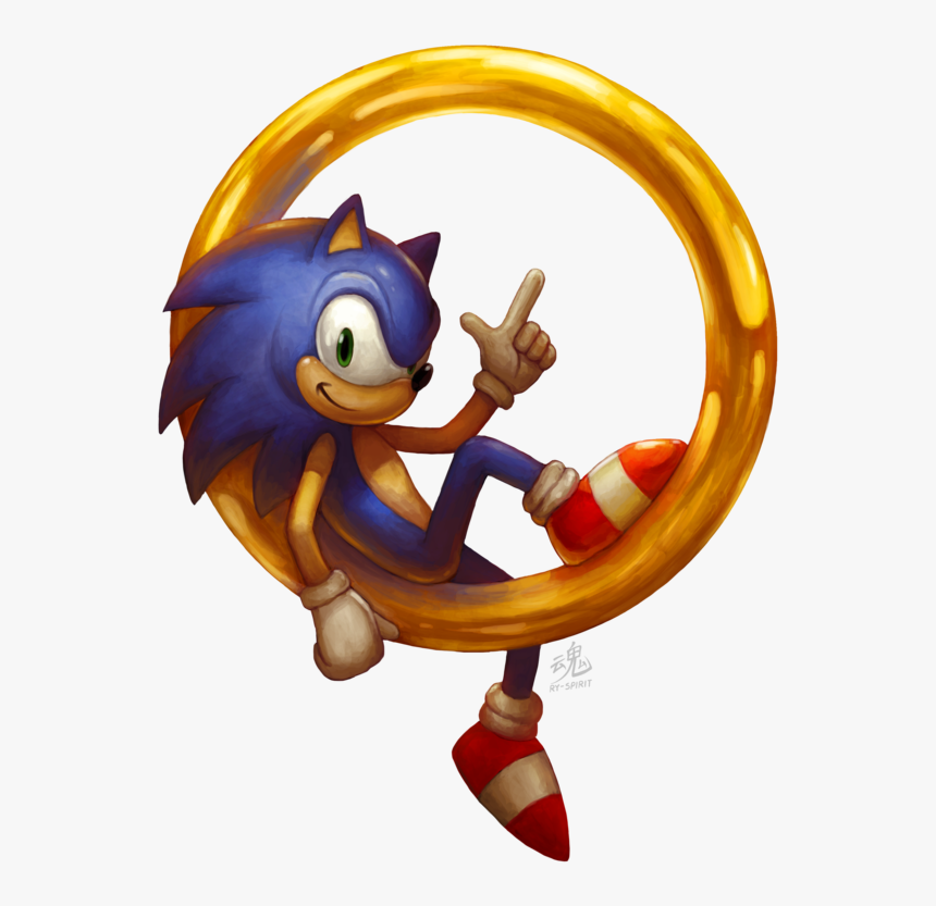 Sonic The Hedgehog With Rings, HD Png Download, Free Download