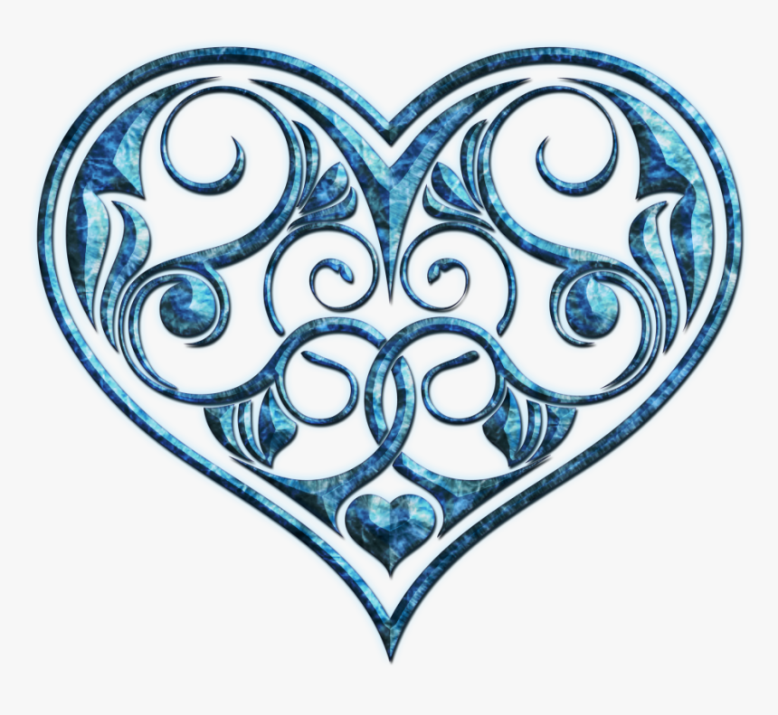 B *✿* Hearts And Roses, Blue Hearts, Sweet Hearts, - Transparent Fancy Blue Heart, HD Png Download, Free Download