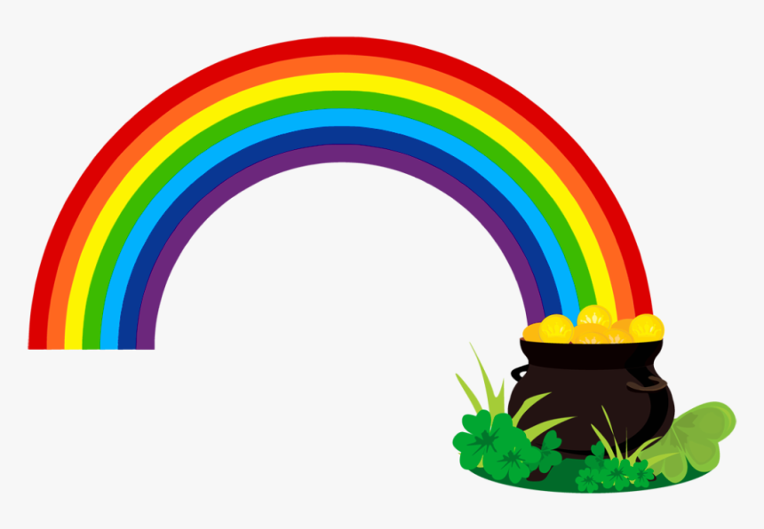 St Patrick Pot Of Gold Png Picture - Rainbow Pot Of Gold Clipart, Transparent Png, Free Download