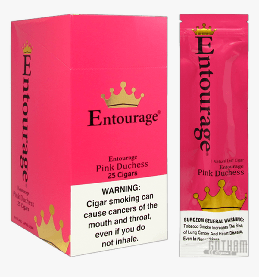 Entourage Pink Duchess Box And Foil Pack - Entourage Cigars, HD Png Download, Free Download