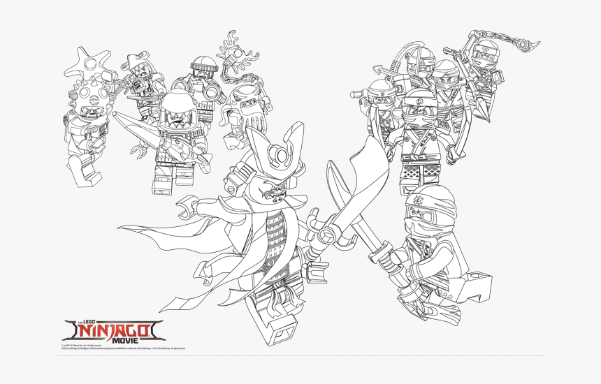 Ninjago Coloring Pages & Lego Giveaway - Ninja Legos Coloring Pages, HD Png Download, Free Download