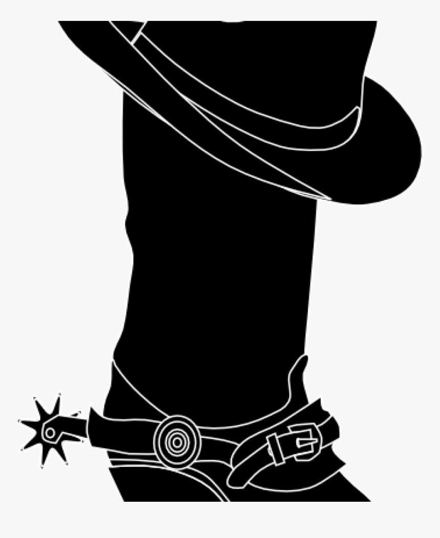 Cowboy Boots Clipart Free Cowboy Cowgirl Silhouette - Cowboy Boots Silhouette Clip Art, HD Png Download, Free Download