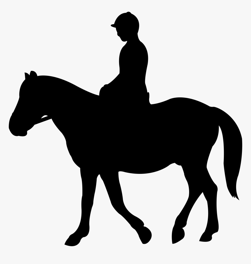 Jockey Silhouette Horse English Riding Clip Art, HD Png Download, Free Download