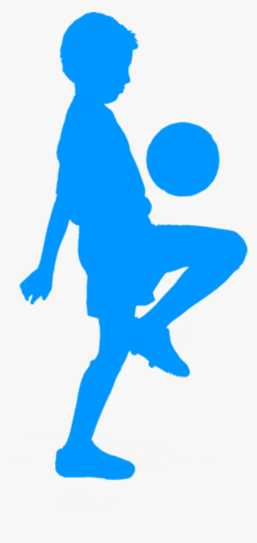 Silhouette Football 06 Clip Arts - Children Football Illustration Png, Transparent Png, Free Download