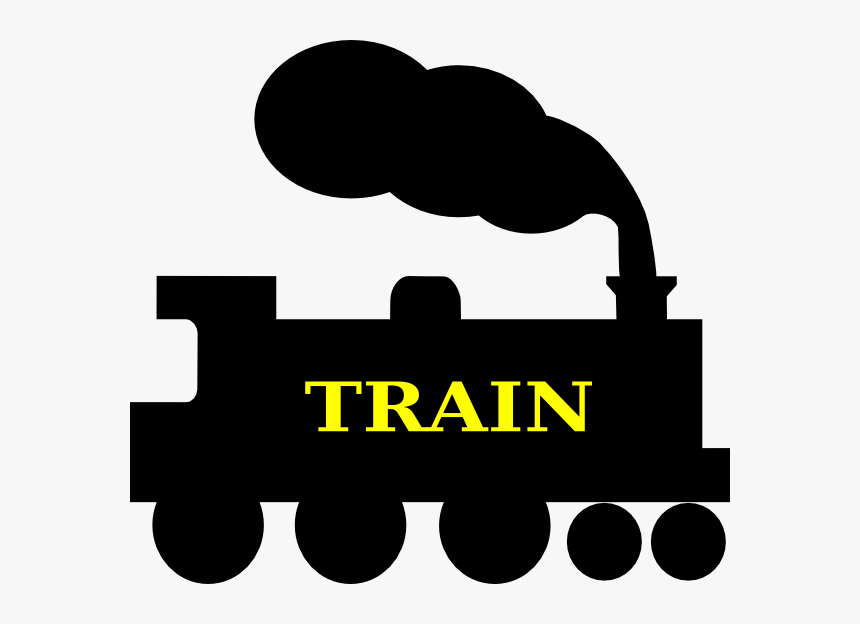 Silhouette Of Steam Train - Simple Train Silhouette Clipart, HD Png Download, Free Download