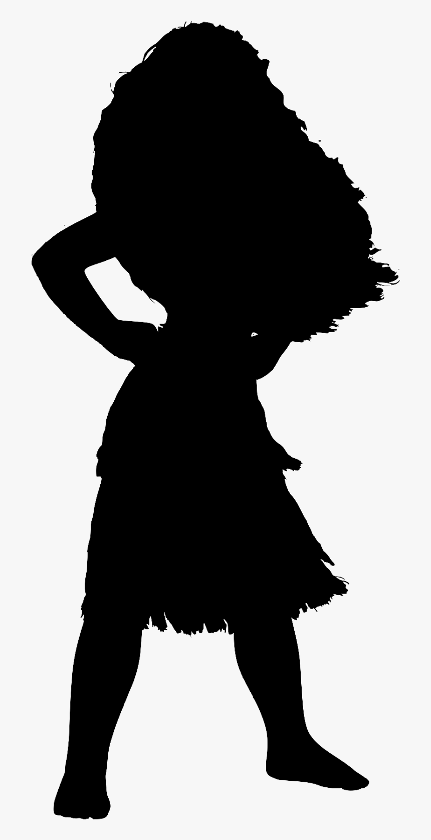 Girl Silhouette - Moana Disney Princess Silhouette, HD Png Download, Free Download