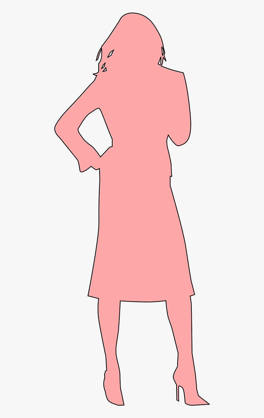 Lady Silhouette Woman Free Picture - Pink Girl Silhouette Transparent, HD Png Download, Free Download