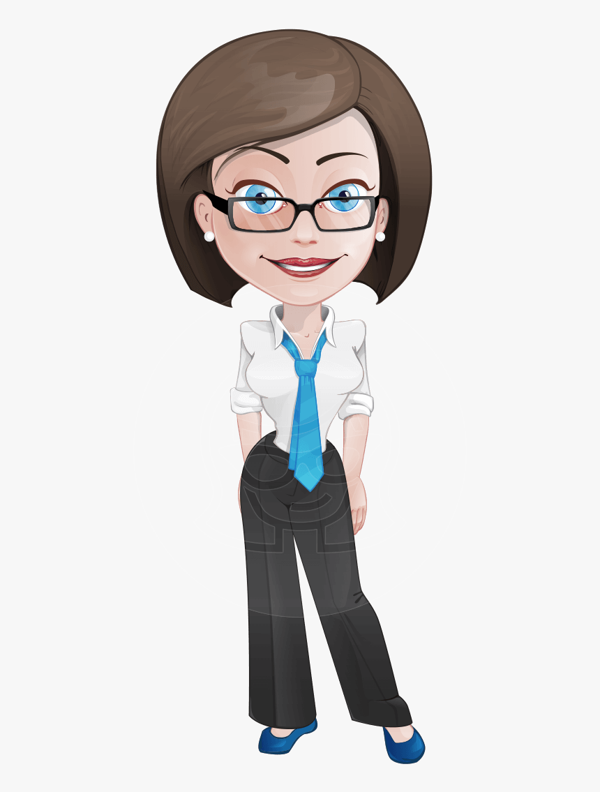 Business Woman Cartoon Png - White Board Animated Characters, Transparent Png, Free Download