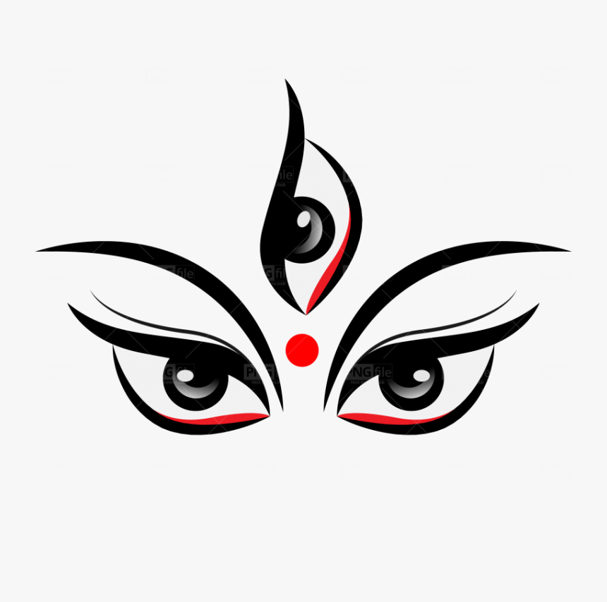 Maa Durga Eyes Png, Transparent Png, Free Download