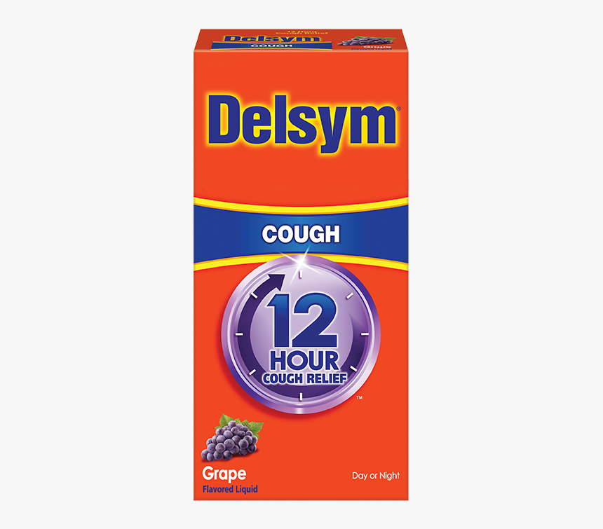 Delsym® 12 Hour Cough Relief - Delsym Cough Grape, HD Png Download, Free Download