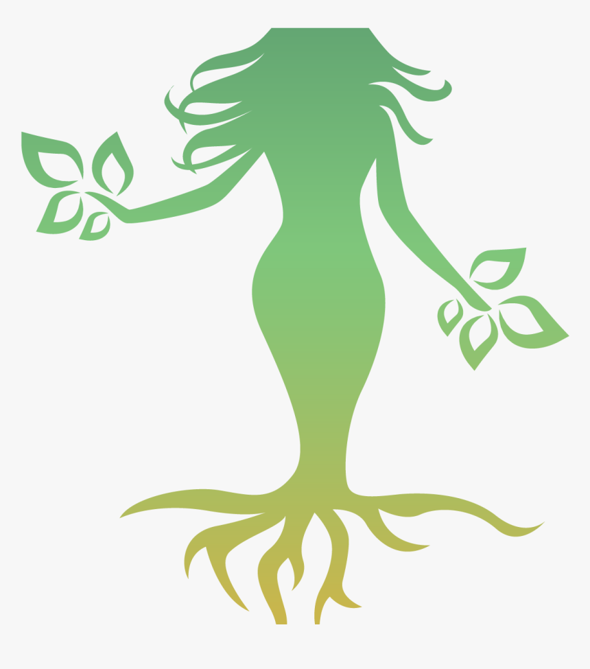 Modern Green Goddess Mascot - Illustration, HD Png Download, Free Download