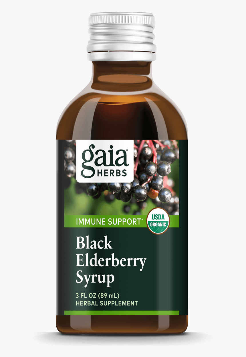 Gaia Herbs Black Elderberry Syrup, HD Png Download, Free Download