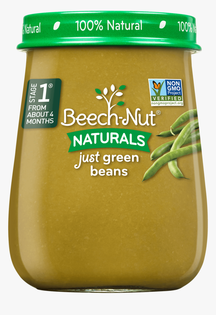 Naturals Just Green Beans Jar - Beechnut Spinach Zucchini Peas, HD Png Download, Free Download
