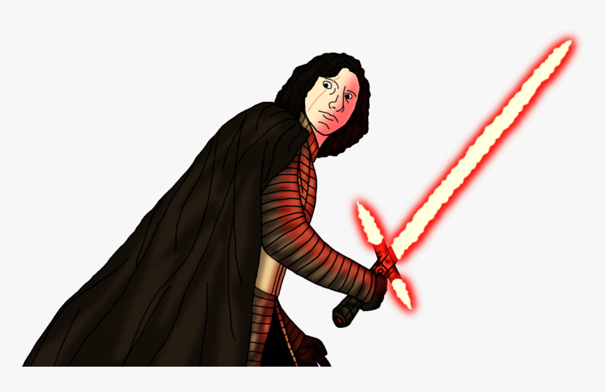 Star Wars Black And White Clip Art Download - Kylo Ren Last Jedi Png, Transparent Png, Free Download